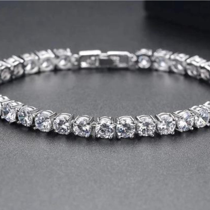Crystal tennis bracelet discount